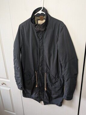 JACK & JONES Mid Season Men Coat Navy Blue Size Small Big Pockets Cargo